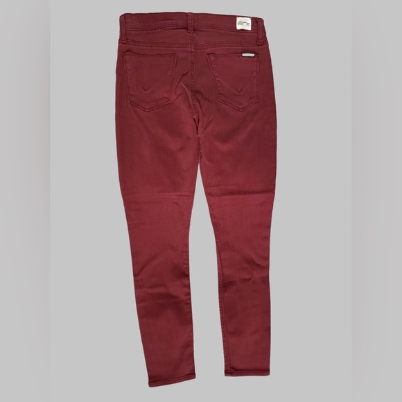 Hudson Jeans Women's Burgundy Midrise Ankle Natalie Skinny Stretch Jeans - Picture 5 of 9
